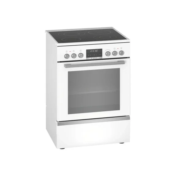 Cuisinière Vitrocéramique 63l 4 Feux Blanc – Hks79r220 – BOSCH 1