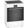 Cuisinière Vitrocéramique 66l 4 Feux Blanc – Hkr39i120 – BOSCH 7