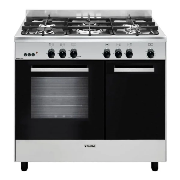 Piano De Cuisson Gaz 66l 5 Feux Inox/noir – Ga960pcgix – GLEM 1