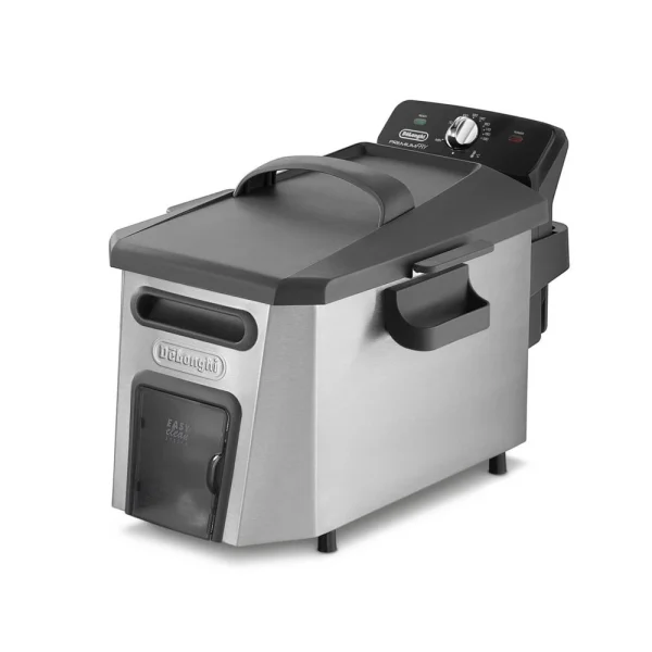 DeLonghi Friteuse électrique De 1kg Avec Thermostat Ajustable 3200W Gris Noir 1