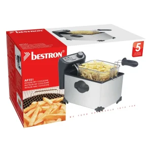 Bestron Friteuse En Inox; Cuve émaillée De 3,5L; Pour 1kg Frites – 2200W 9