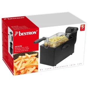 Bestron Friteuse En Noir; Cuve émaillée De 3,5L; Pour 1kg Frites – 2000W 9