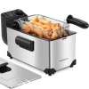 Aigo Agni 30HEY Friteuse 3L 2200W Sans BPA Acier Inoxydable Argenté 13