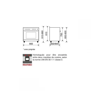 Piano De Cuisson Gaz 109l 5 Feux Inox – Ge960cmix2 – GLEM 15