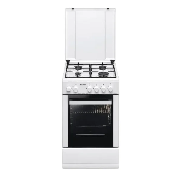 Cuisiniere Gaz SAUTER SCG1553W 4 Foyers Gaz Blanc 1