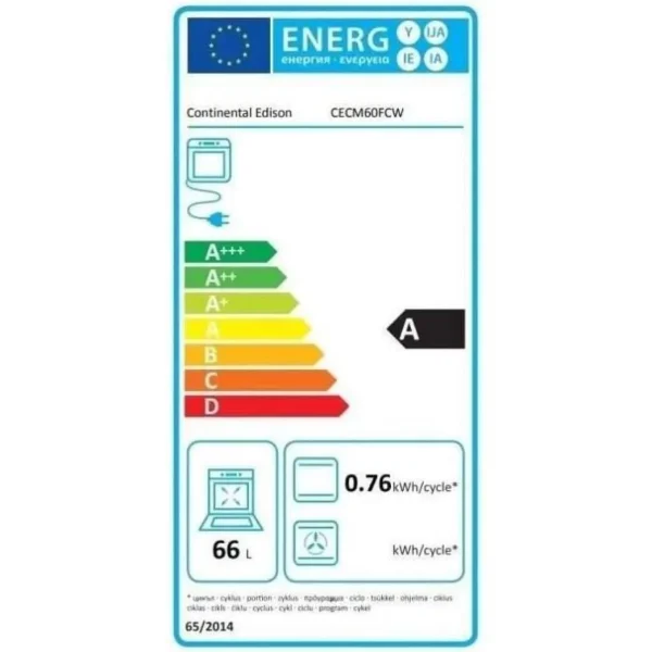 Cuisiniere Mixte CONTINENTAL EDISON CECM60FCW – 3 Feux Gaz + 1 électr… 3