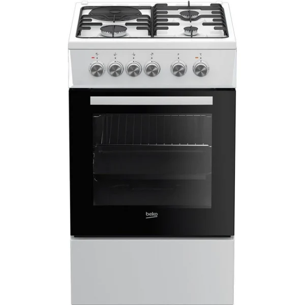 Cuisinière Mixte 60l 4 Foyers Blanc – Fss53000dw – BEKO 1