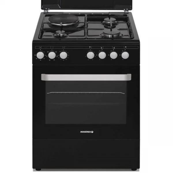 Cuisinière Mixte A 60l 4 Feux Noir – Rme660cmb/e – ROSIERES 1