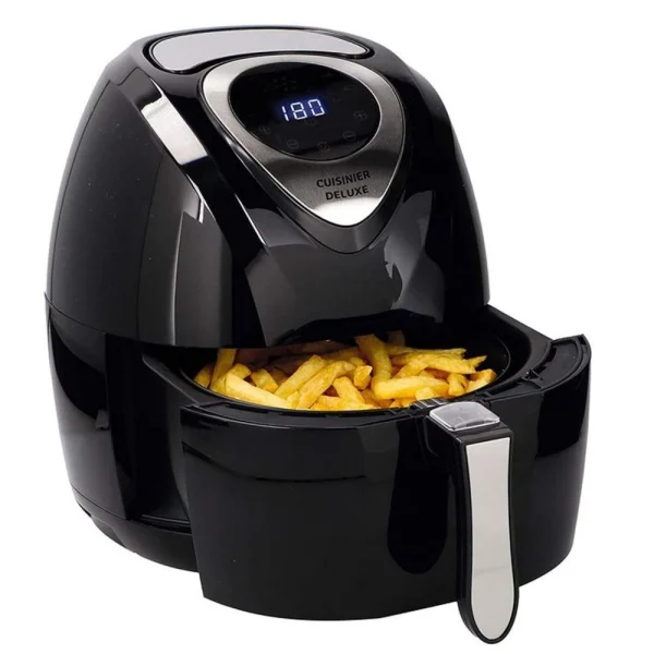 Cuisinier Exclusive Friteuse à Air Chaud Sans Huile 1400W DELUXE Ecran Numérique LCD Bac… 1