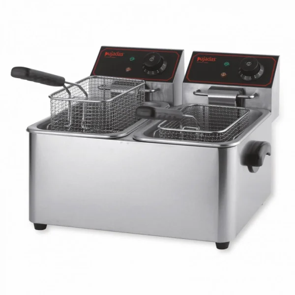 Friteuse Professionnelle à Poser Inox 2 X 5 Litres – Pujadas – 1