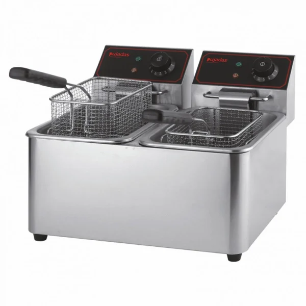 Friteuse Professionnelle à Poser Inox 2 X 8 Litres – Pujadas – 1