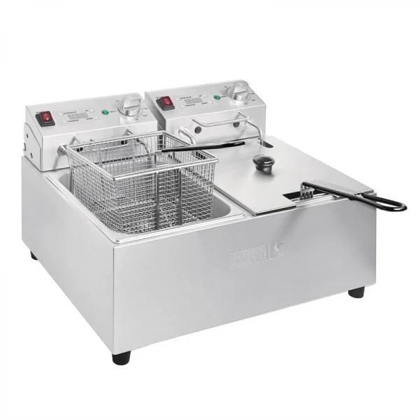 Buffalo Friteuse Professionnelle Electrique à Poser – 2 X 5 L – 2 X 2,8 KW -… 1