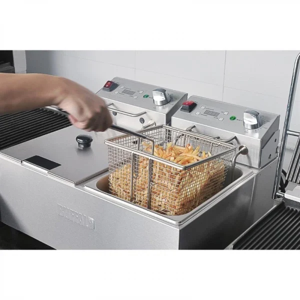 Buffalo Friteuse Professionnelle Electrique à Poser – 2 X 5 L – 2 X 2,8 KW -… 4