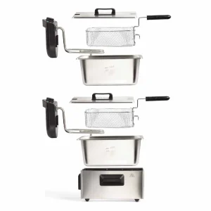 LIVOO Friteuse Double 2x3l 3300W Inox 10