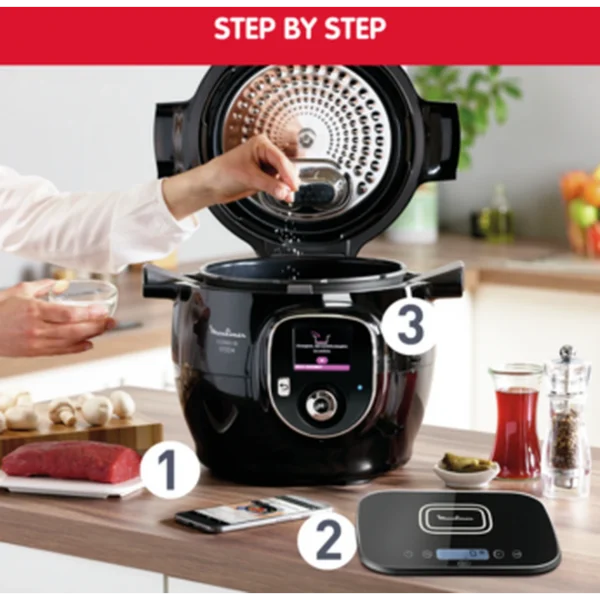 Moulinex Multicuiseur COOKEO+ Connect CE59800 Noir Avec Balance Connectée 6